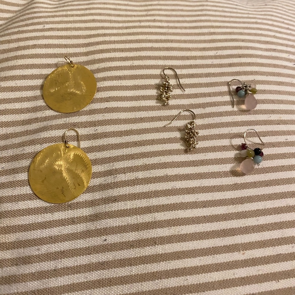 Three pairs of earrings